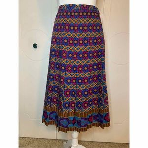 Vintage colorful pleaded skirt